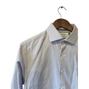 Charles Tyrwhitt | 100% Cotton Purple/White Check Extra Slim Shirt | 15 1/2 / 33